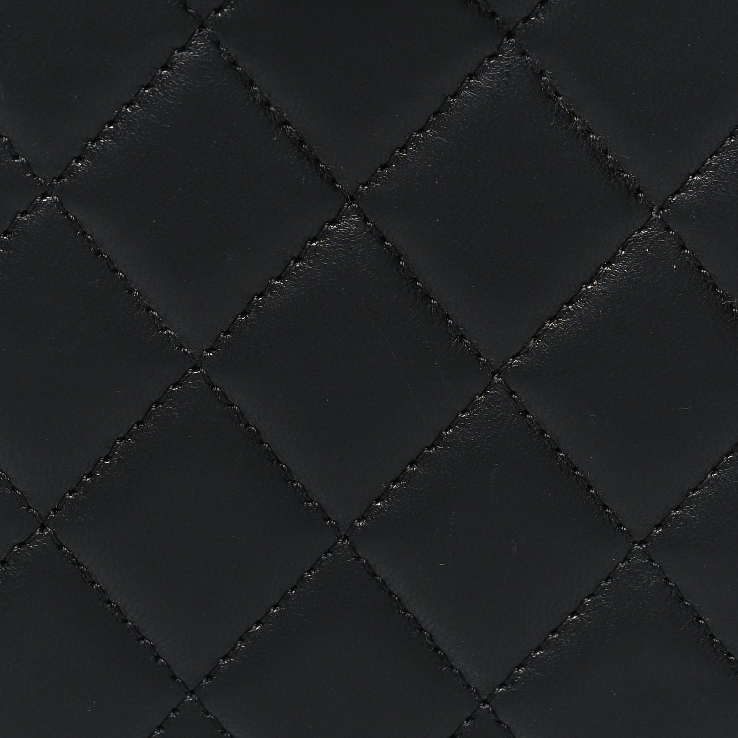 Lambskin Quilted CC Phone Holder Black