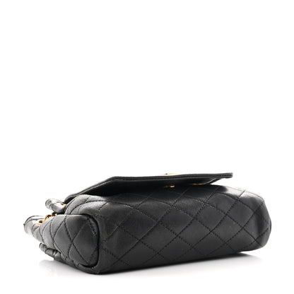 Saint Laurent Lambskin Quilted Monogram Mini Nolita Black 4 of 16