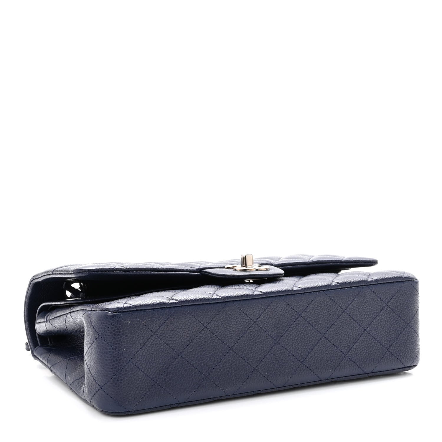Chanel Caviar Quilted Medium Double Flap Navy 4 of 9