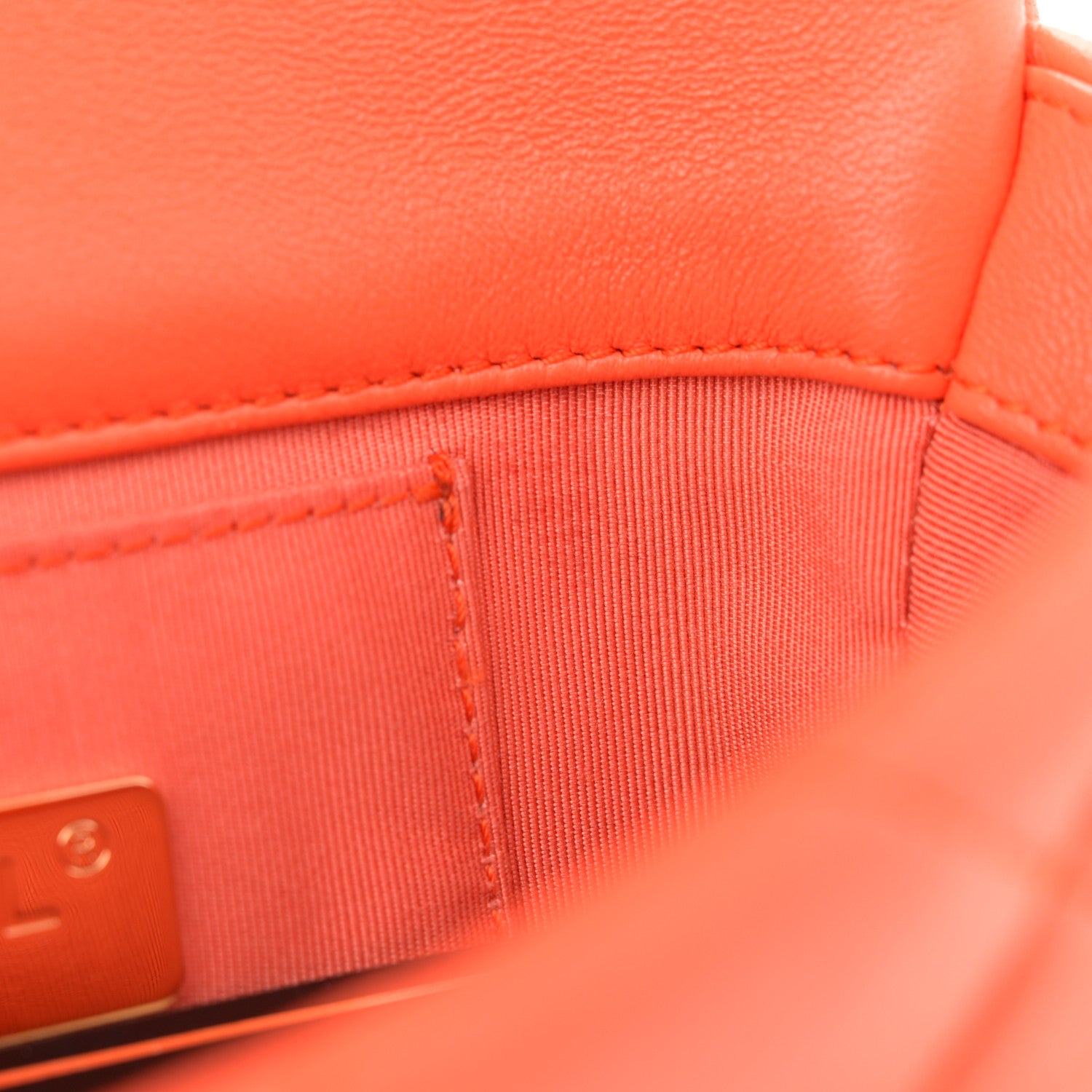 Chanel Lambskin Quilted Chanel 19 Waist Bag Orange 11 of 13