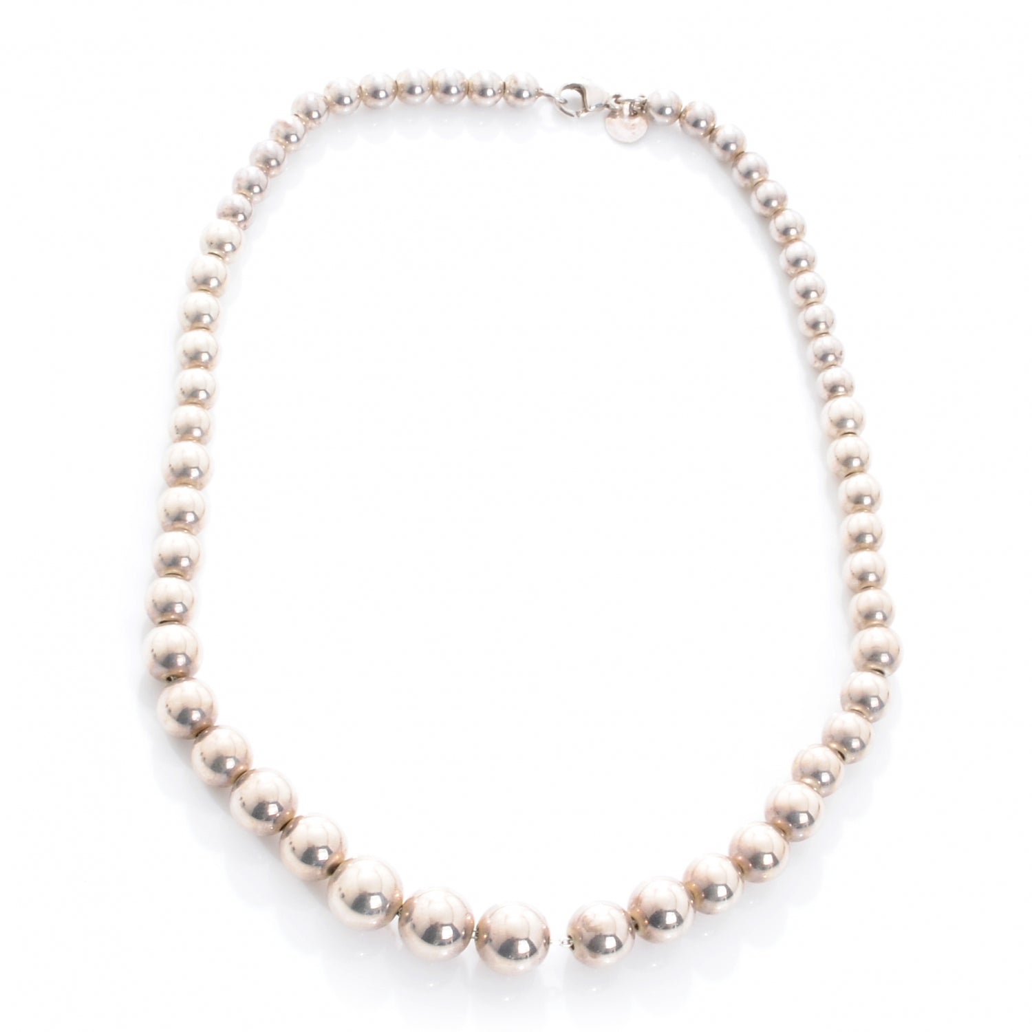 Tiffany Sterling Silver HardWear Graduated Ball Necklace 1 of 5