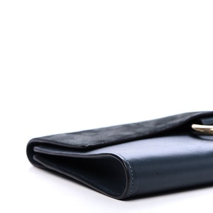 Chloe Suede Calfskin Faye Clutch Navy 6 of 9