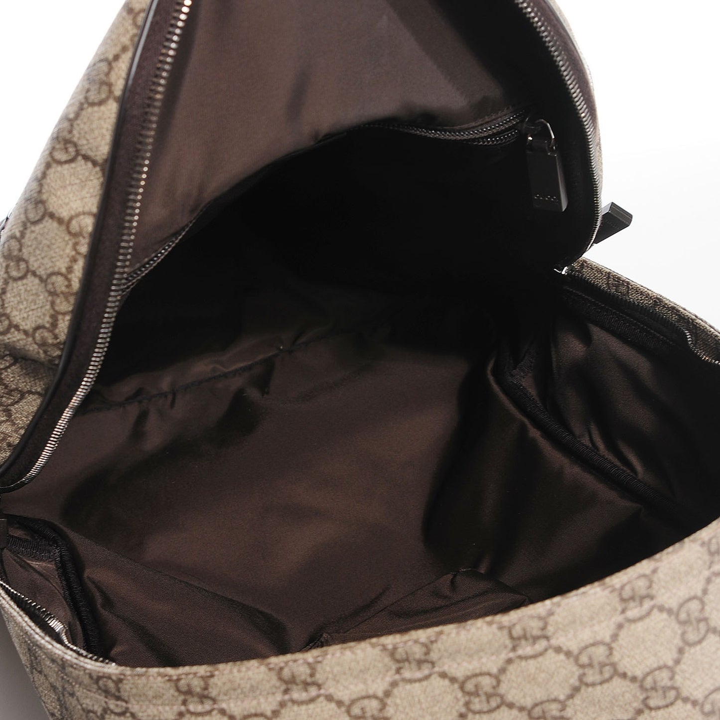 GG Plus Monogram Interlocking G Medium Backpack Dark Brown