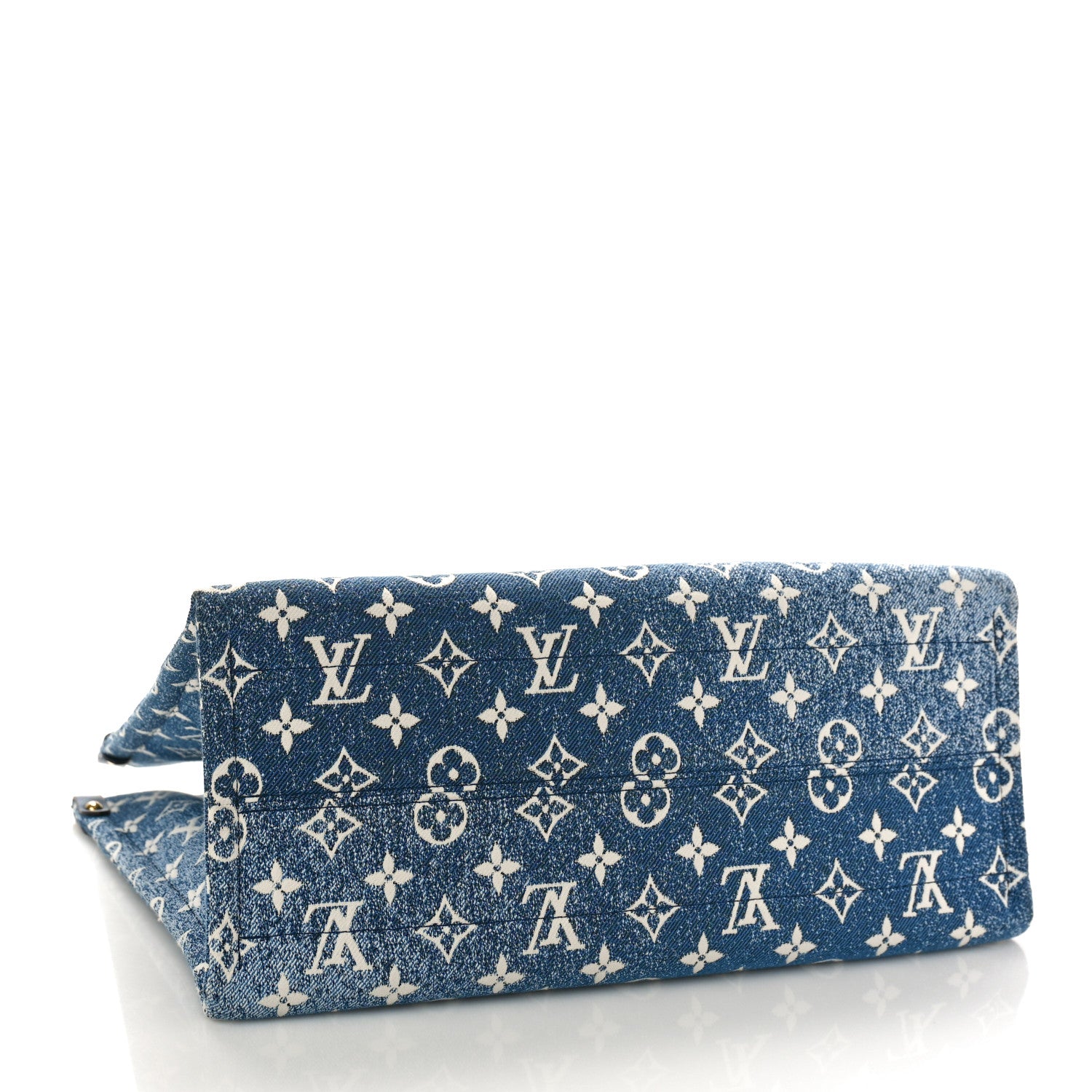 Louis Vuitton Monogram Jacquard Denim Onthego MM Bleu 4 of 8