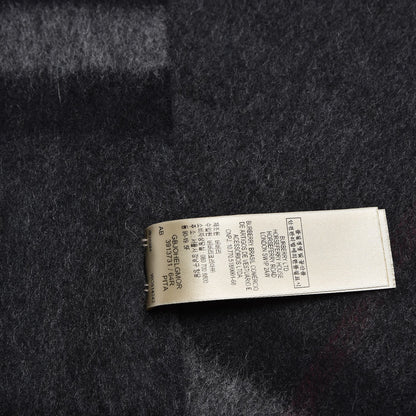 Burberry Cashmere Classic Check Fringe Scarf Charcoal 6 of 6