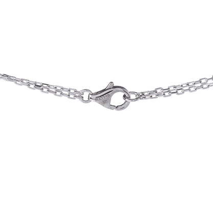 Cartier 18K White Pink Gold Diamond Three Ring LOVE Pendant Necklace 7 of 7