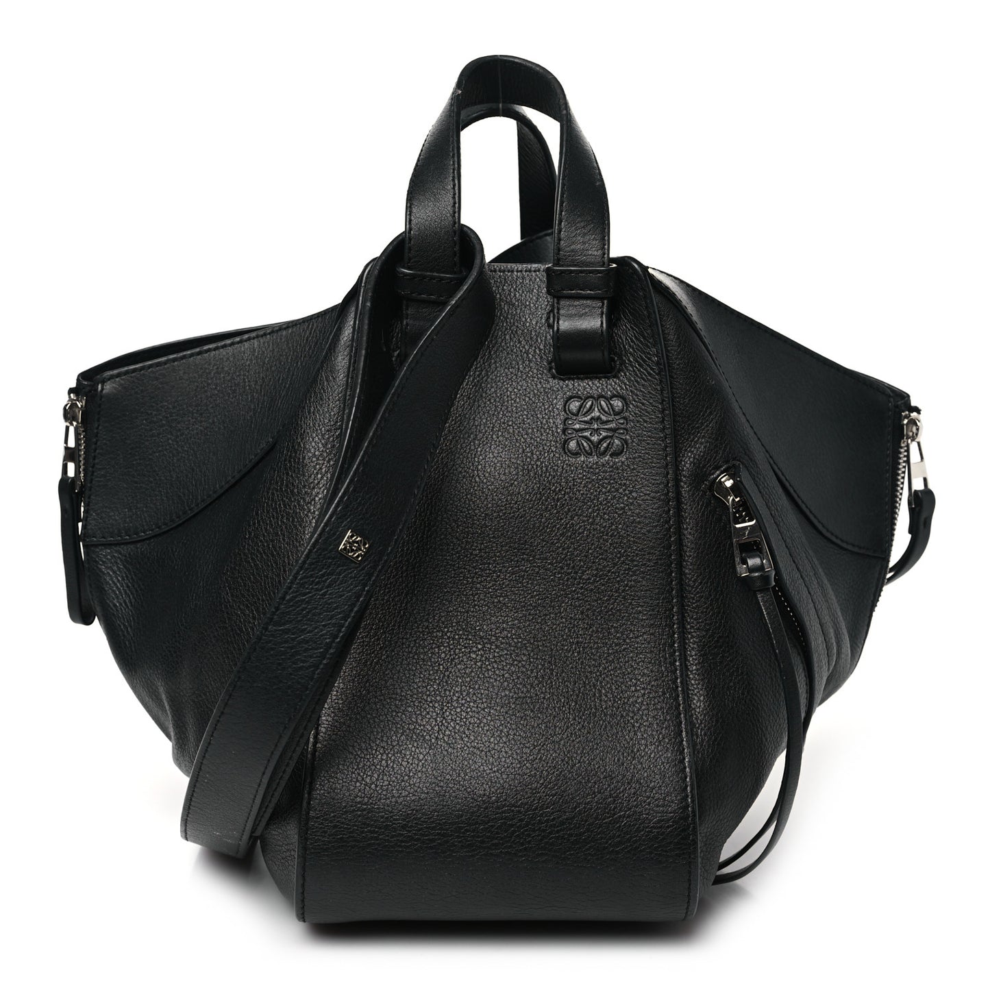 Calfskin Small Hammock Shoulder Bag Black