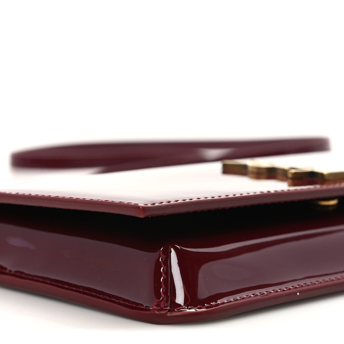 Patent Monogram Phone Holder Crossbody Chataigne