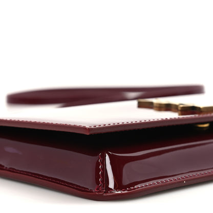 Saint Laurent Patent Monogram Phone Holder Crossbody Chataigne 8 of 9