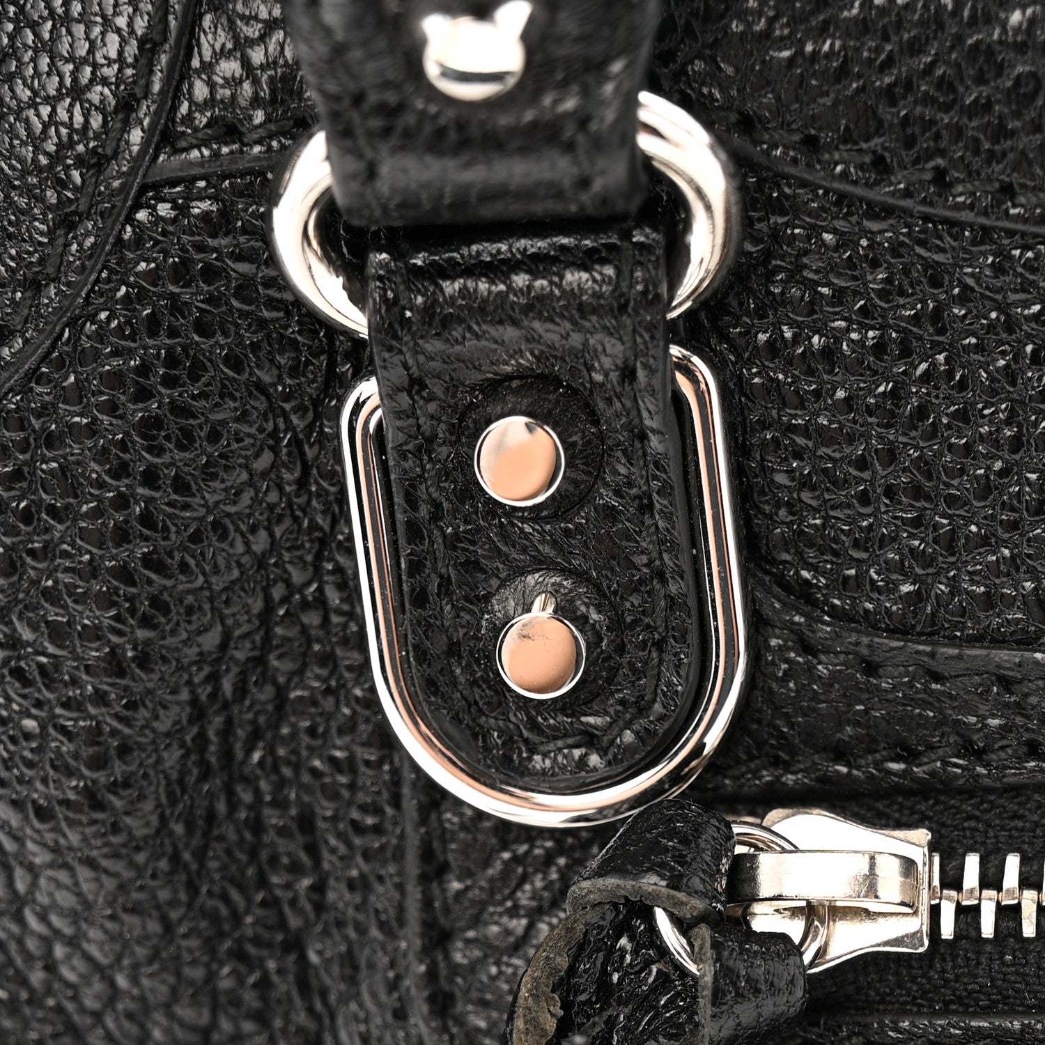 Balenciaga Chevre Silver Metallic Edge Hardware Nano City Black 12 of 12