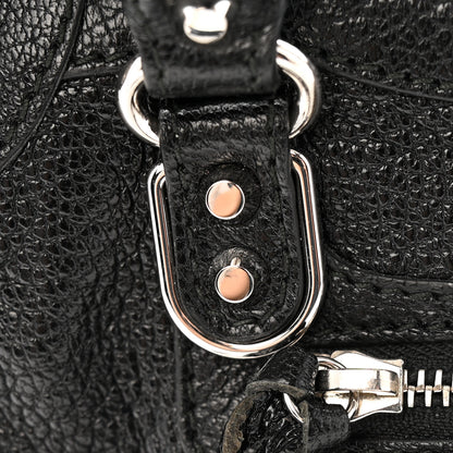 Balenciaga Chevre Silver Metallic Edge Hardware Nano City Black 12 of 12