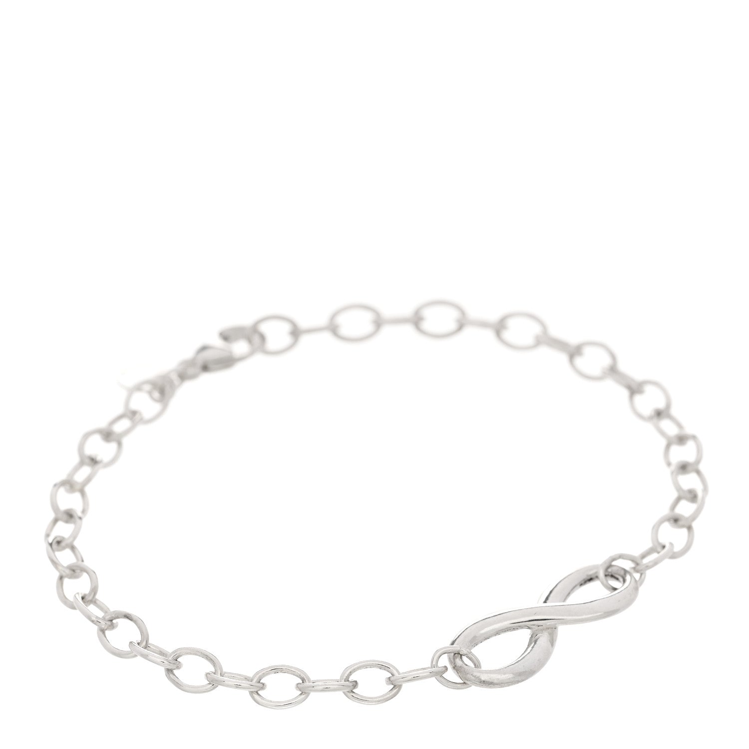 Tiffany Sterling Silver Infinity Chain Bracelet 1 of 3