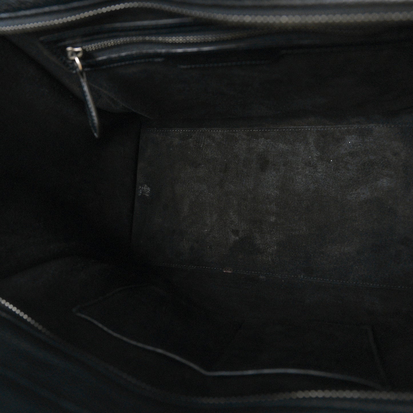 Drummed Calfskin Mini Luggage Black