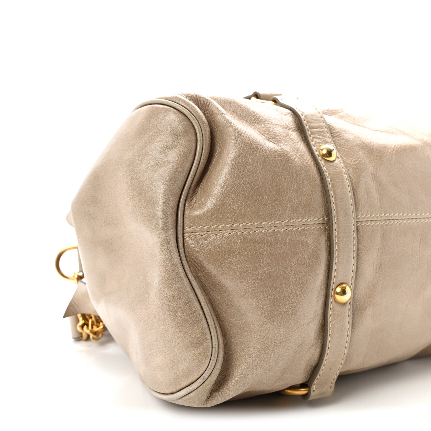 Miu Miu Vitello Lux Medium Bow Bag Grey 8 of 9