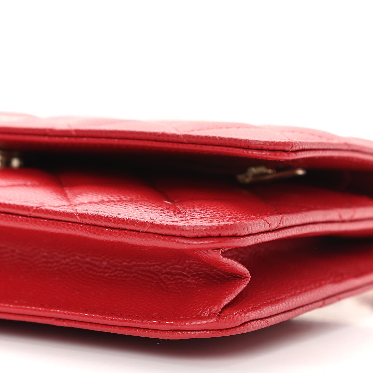 Chanel Caviar Quilted Wallet On Chain WOC Red 11 of 11