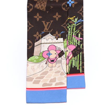 Louis Vuitton Silk Monogram 2021 Christmas Animation China Bandeau 2 of 3