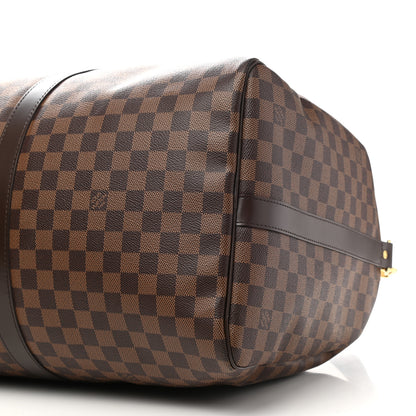 Louis Vuitton Damier Ebene Keepall Bandouliere 55 6 of 11