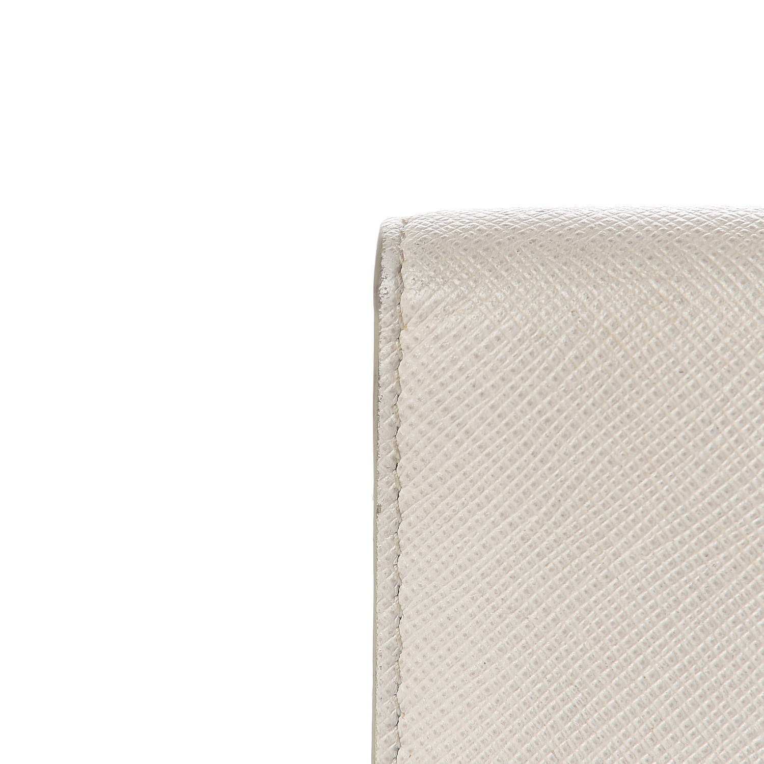 Prada Saffiano Shine Monochrome Bi-Fold Wallet Talco 8 of 12