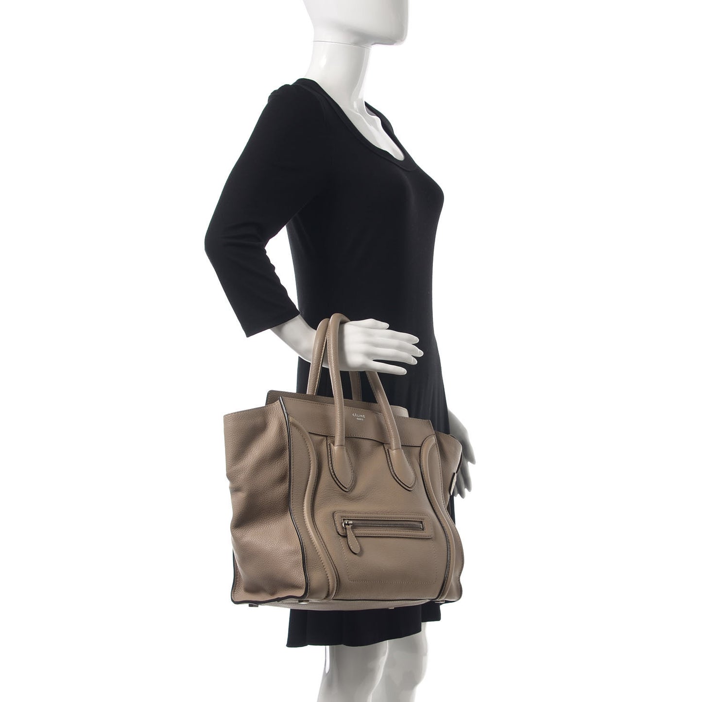 Drummed Calfskin Mini Luggage Dune