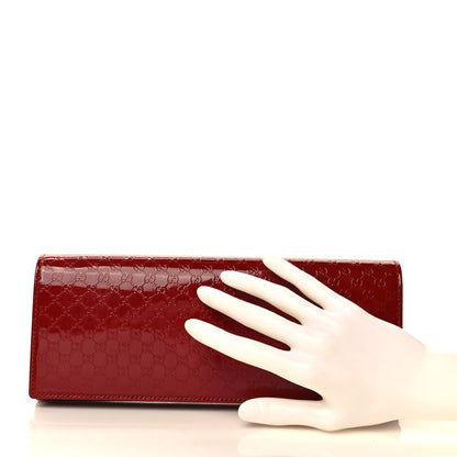 Gucci Patent Microguccissima Small Broadway Clutch Red 2 of 7