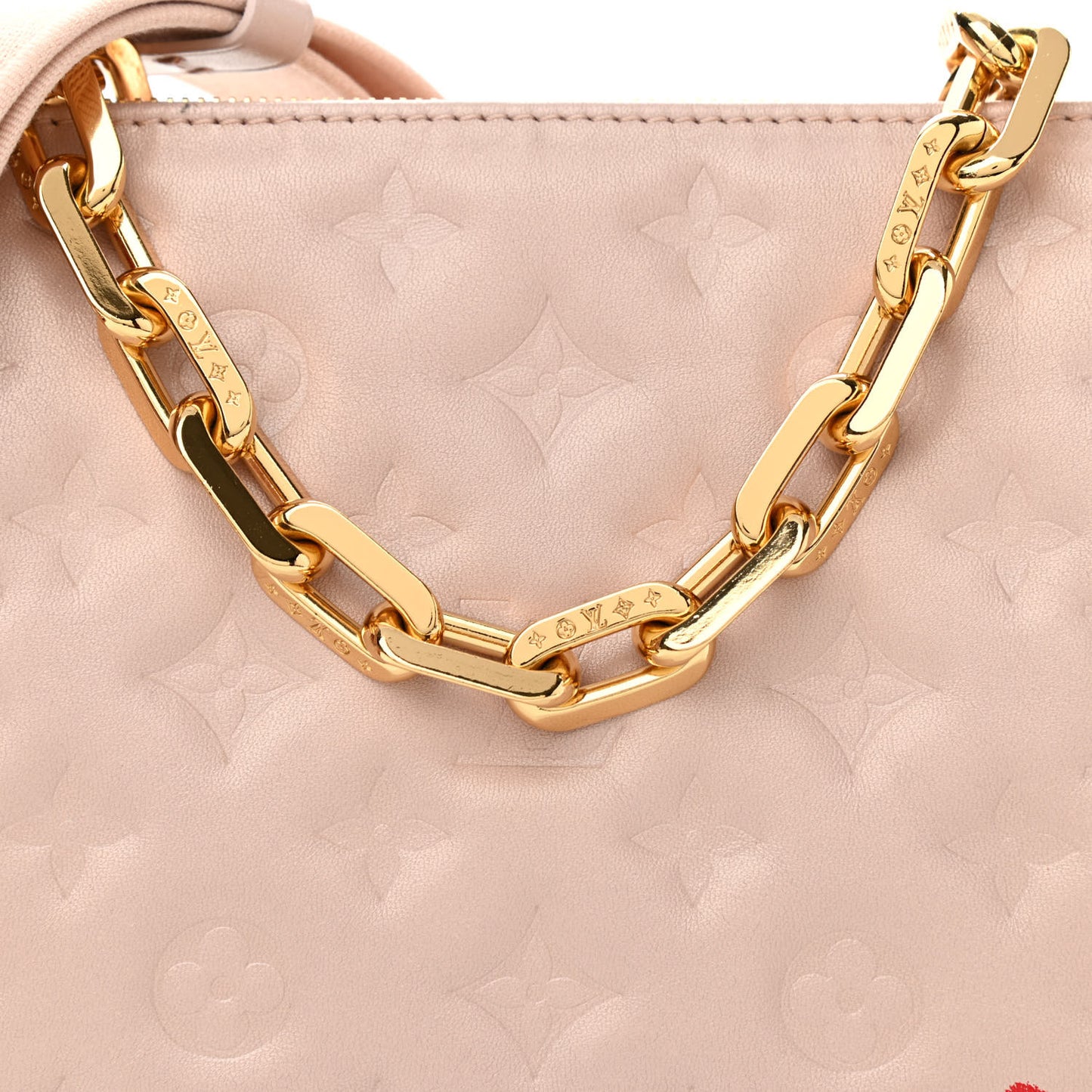 Lambskin Embossed Monogram Fall In Love Coussin PM Dragée Light Pink