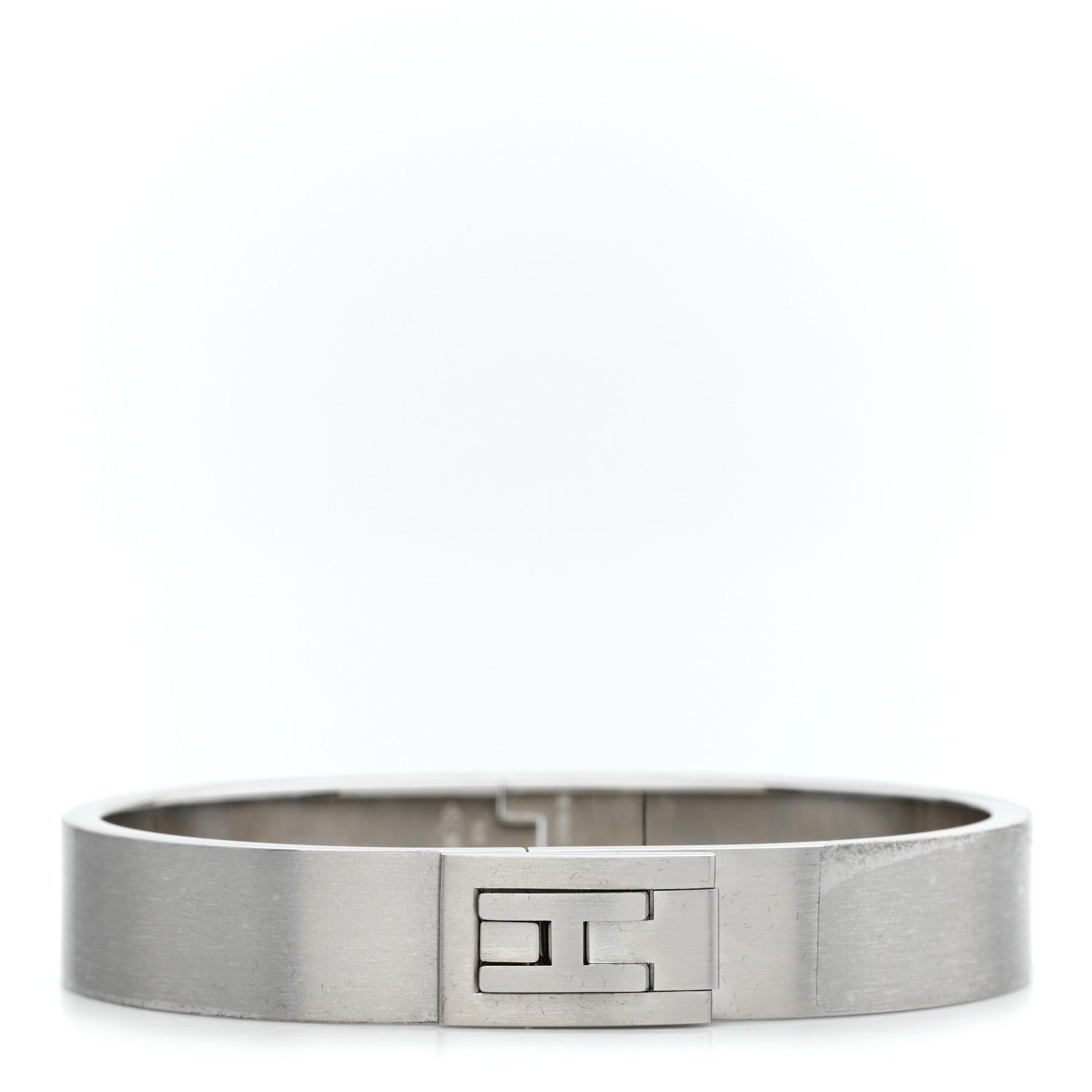 Hermes Brushed Paladium Jet Bracelet 1 of 5