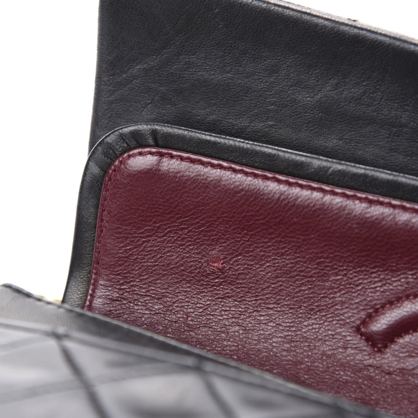 Lambskin Quilted Small Double Flap Black