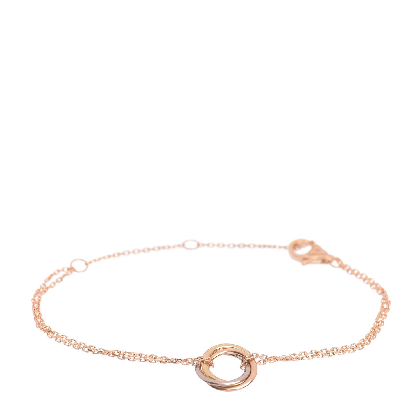 18K Pink Yellow White Gold Trinity Bracelet