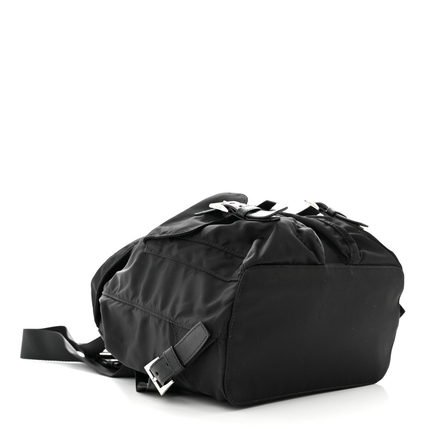 Tessuto Nylon Saffiano Small Backpack Black