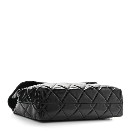 Chanel Vinyl Quilted In The Business Flap Bag Black 4 of 15