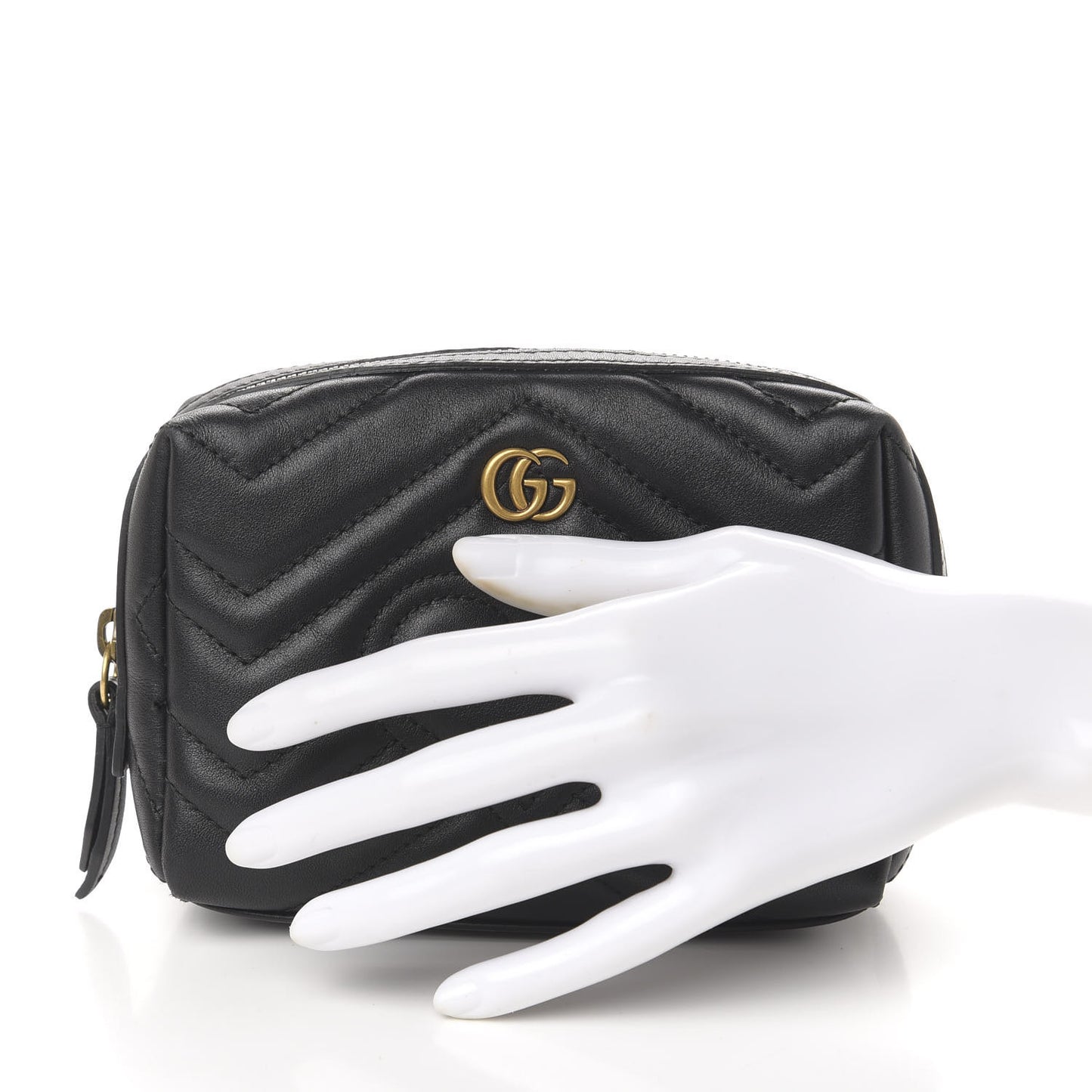 Calfskin Matelasse GG Marmont Cosmetic Case Black