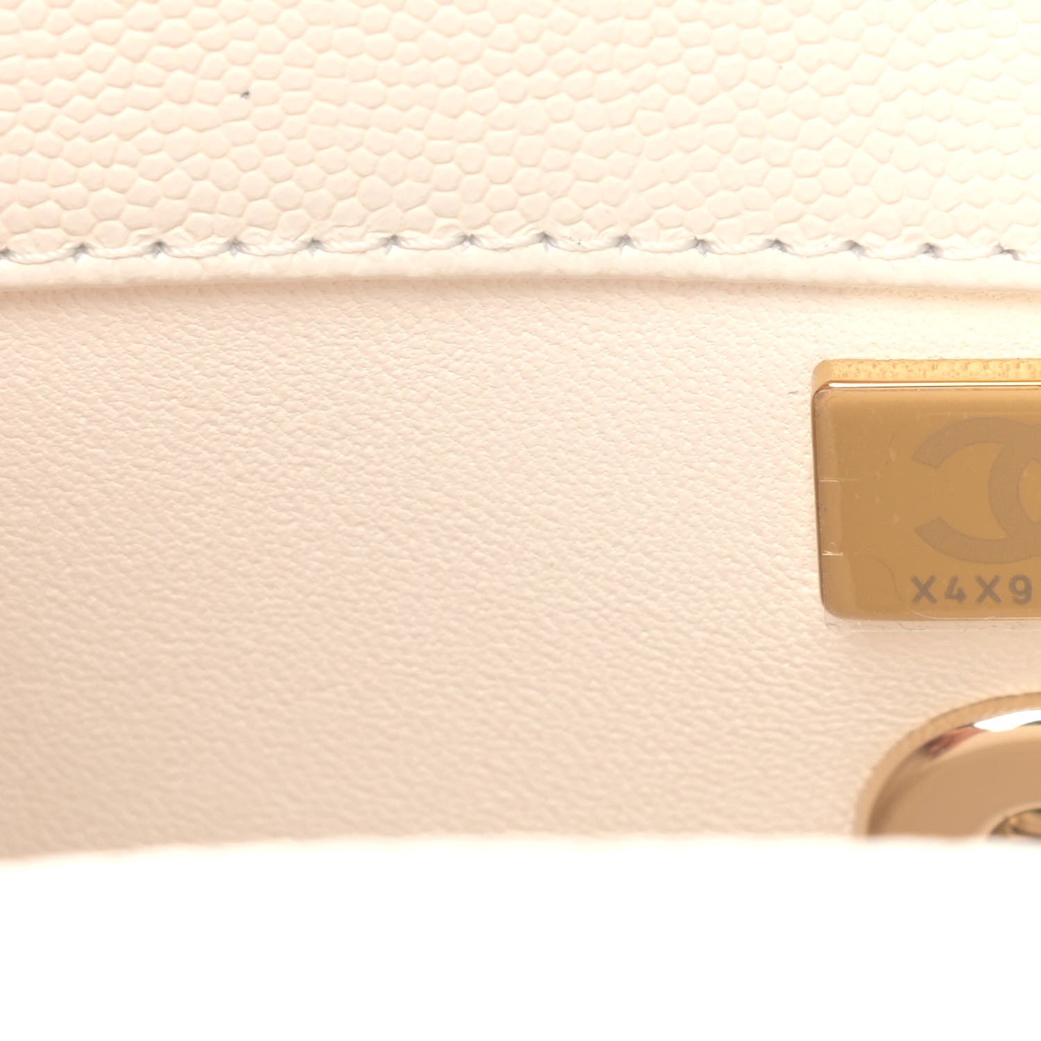 Chanel Caviar Quilted Mini Coco Handle Flap White 7 of 9