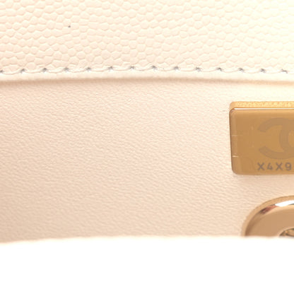 Chanel Caviar Quilted Mini Coco Handle Flap White 7 of 9