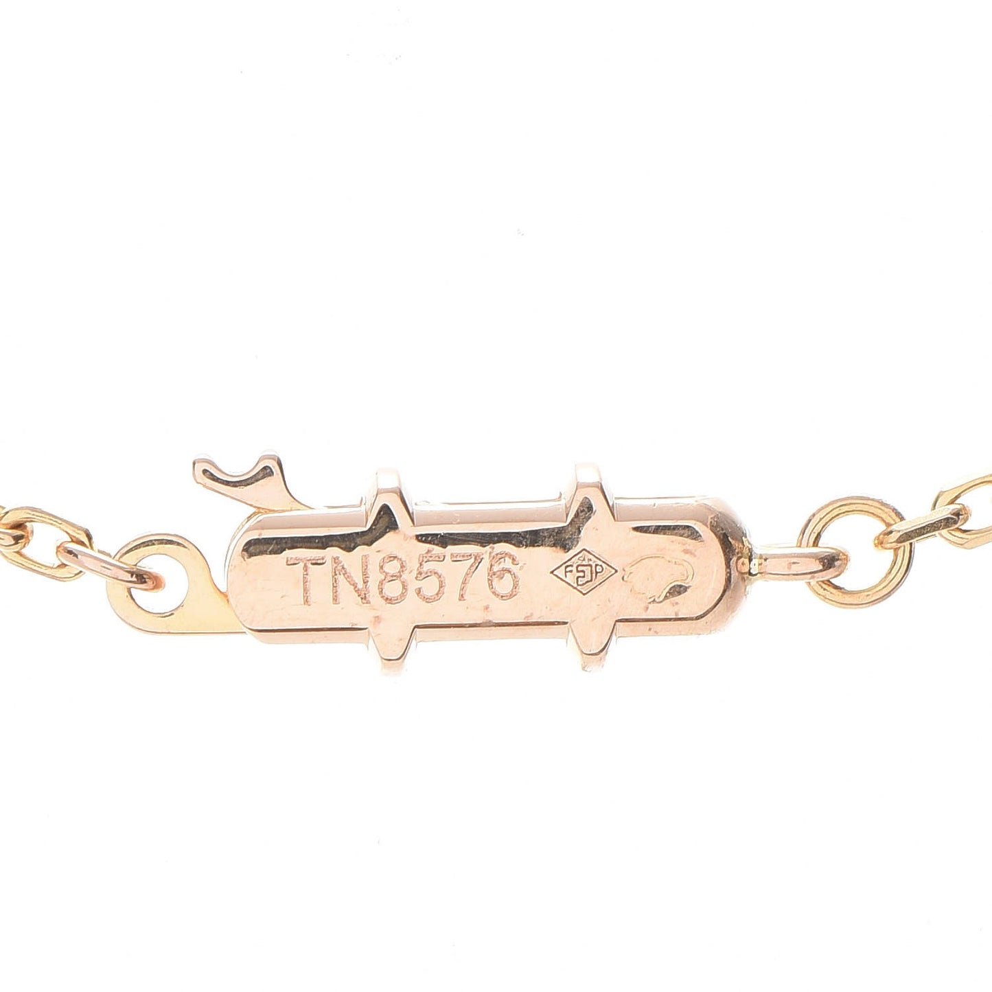 18K Pink Gold Diamond Hearts and Symbols Pave Necklace