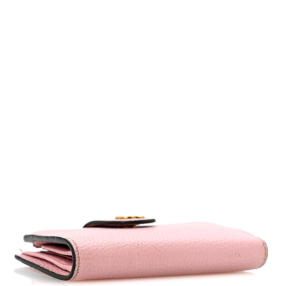 Gucci Piuma Calfskin Medium Bamboo Double G Wallet Pink 4 of 10