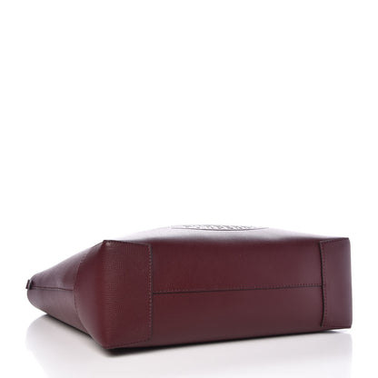Burberry Calfskin Crest Embossed Small Tote Burgundy 4 of 8