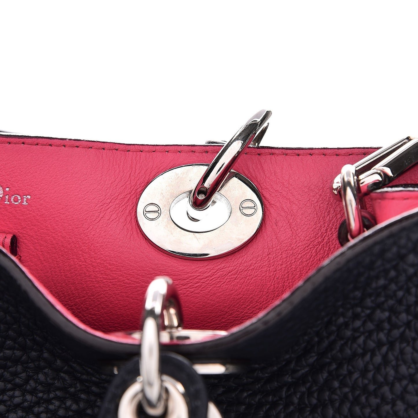 Bullcalf Medium Diorissimo Tote Navy Fuchsia