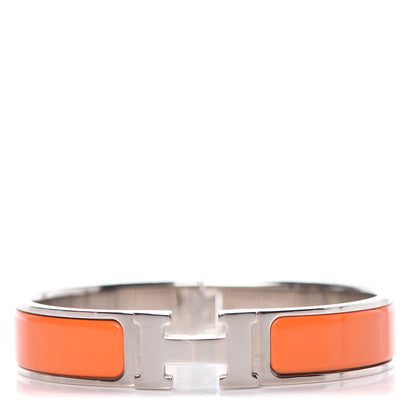 Hermes Enamel Narrow Clic Clac H Bracelet PM Orange 1 of 5