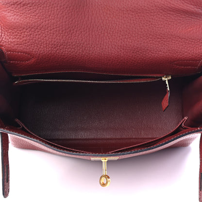 Hermes Taurillon Clemence Kelly Retourne 28 Rouge Garance 4 of 9