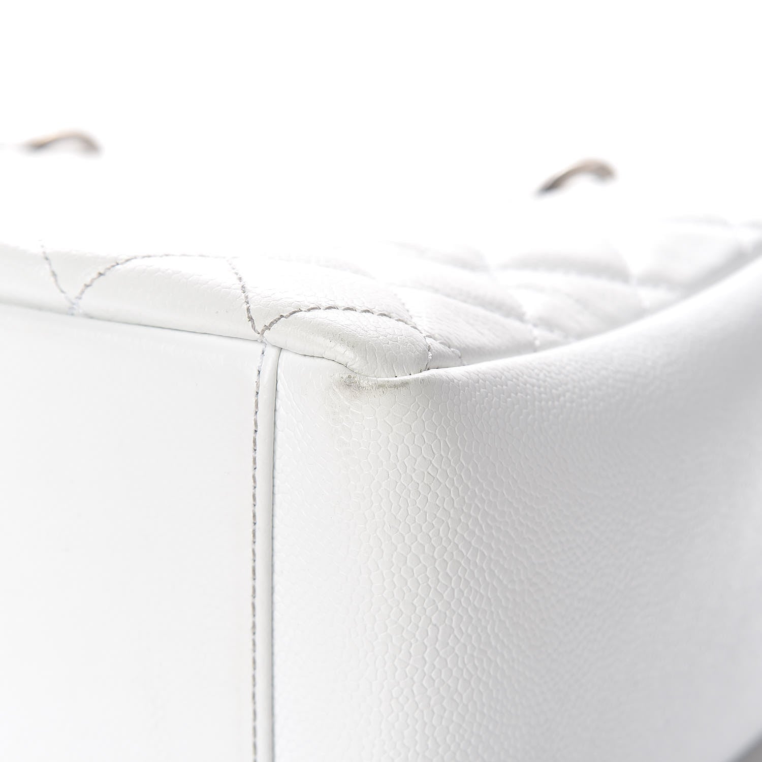 Chanel Caviar Quilted Grand Shopping Tote GST White 15 of 17
