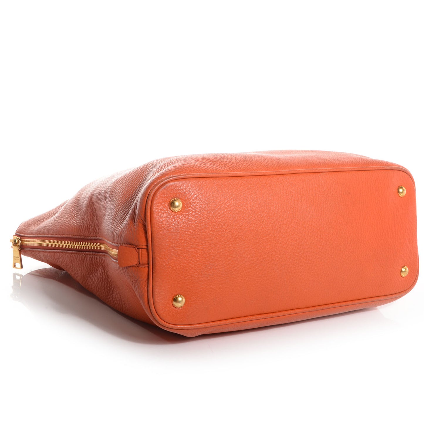 Vitello Daino Shopping Tote Papaya