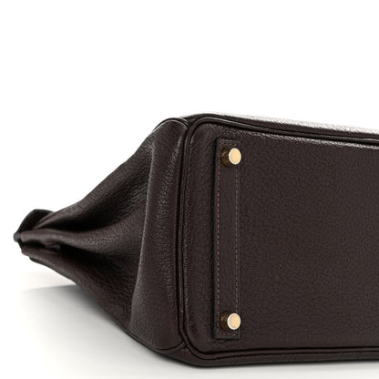 Hermes Chevre De Coromandel HAC Birkin 28 Chocolate 9 of 13
