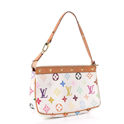 Louis Vuitton Monogram Multicolor Pochette Accessories White 3 of 9