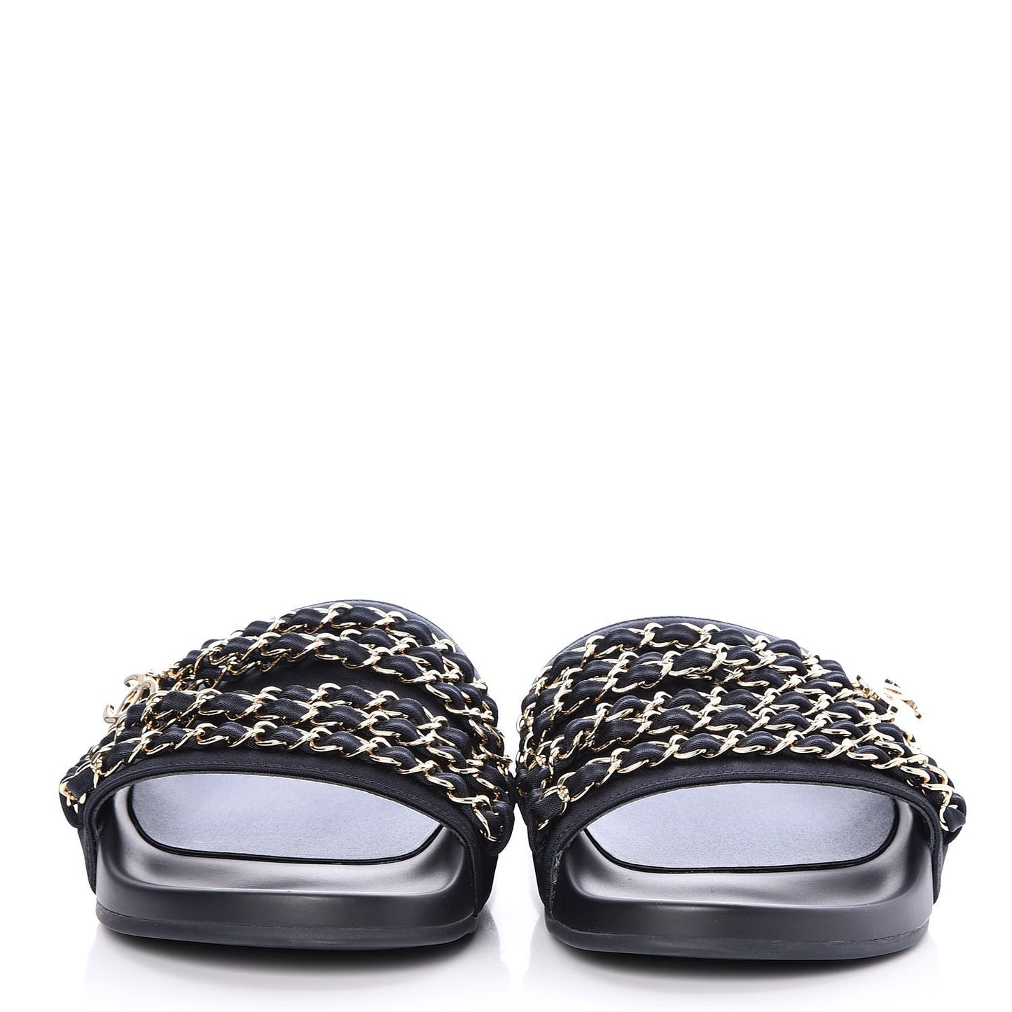 Nylon Chain Flat Sandals 37 Marine