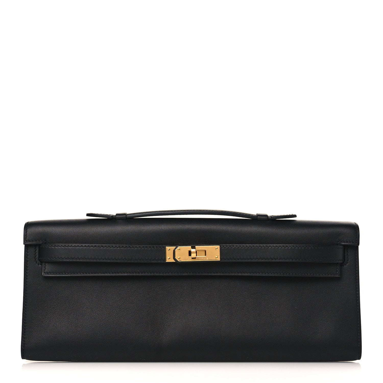 Hermes Swift Kelly Cut Clutch Pochette Black 1 of 7