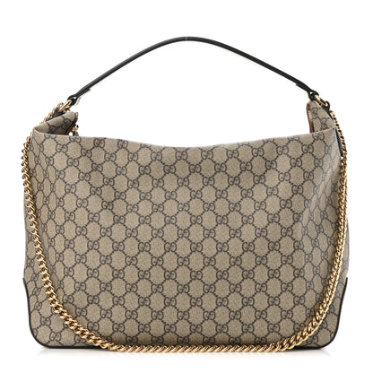 Gucci GG Supreme Monogram Large Linea A Hobo Light Brown 1 of 10