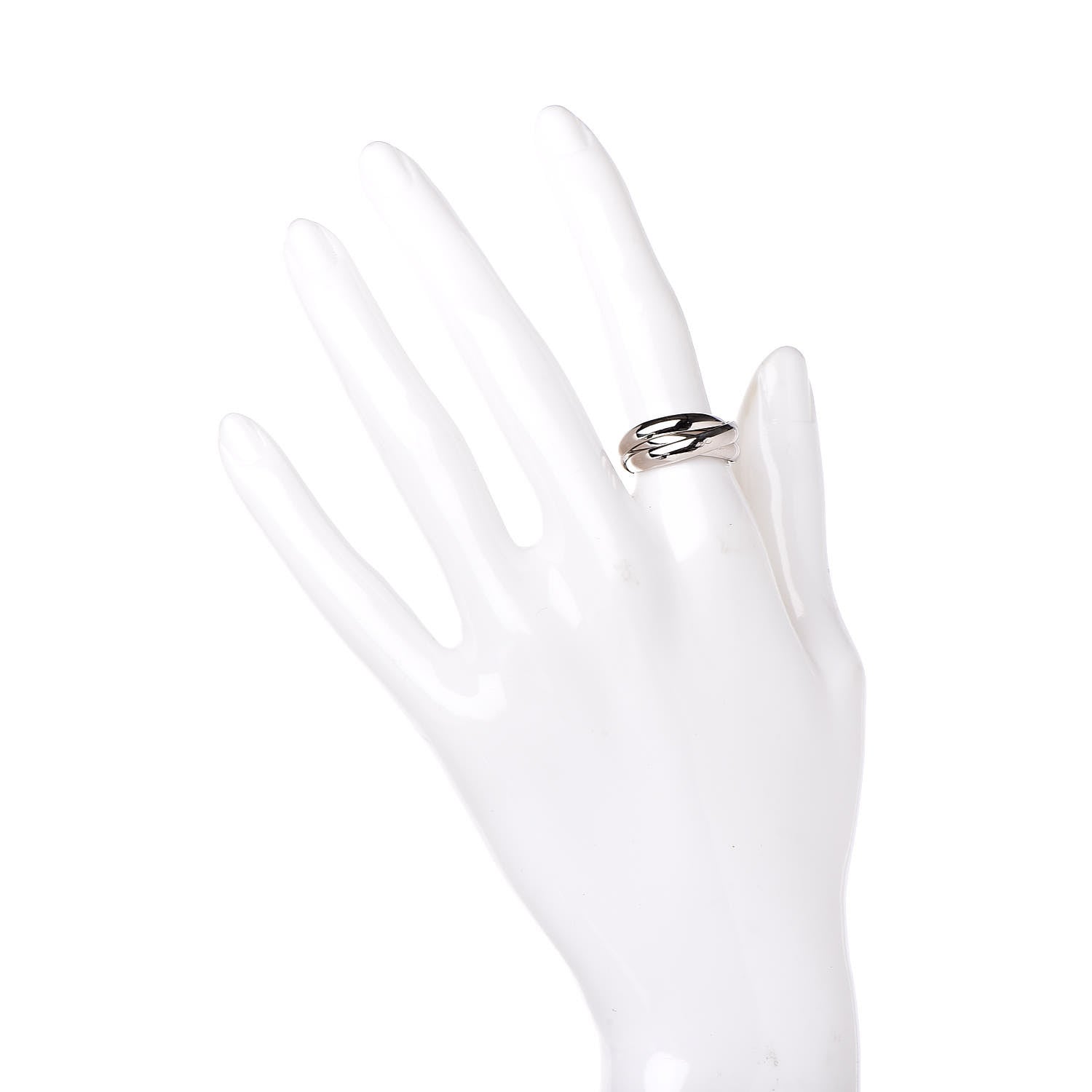 Cartier 18K White Gold Classic Trinity Ring 52 6 2 of 4