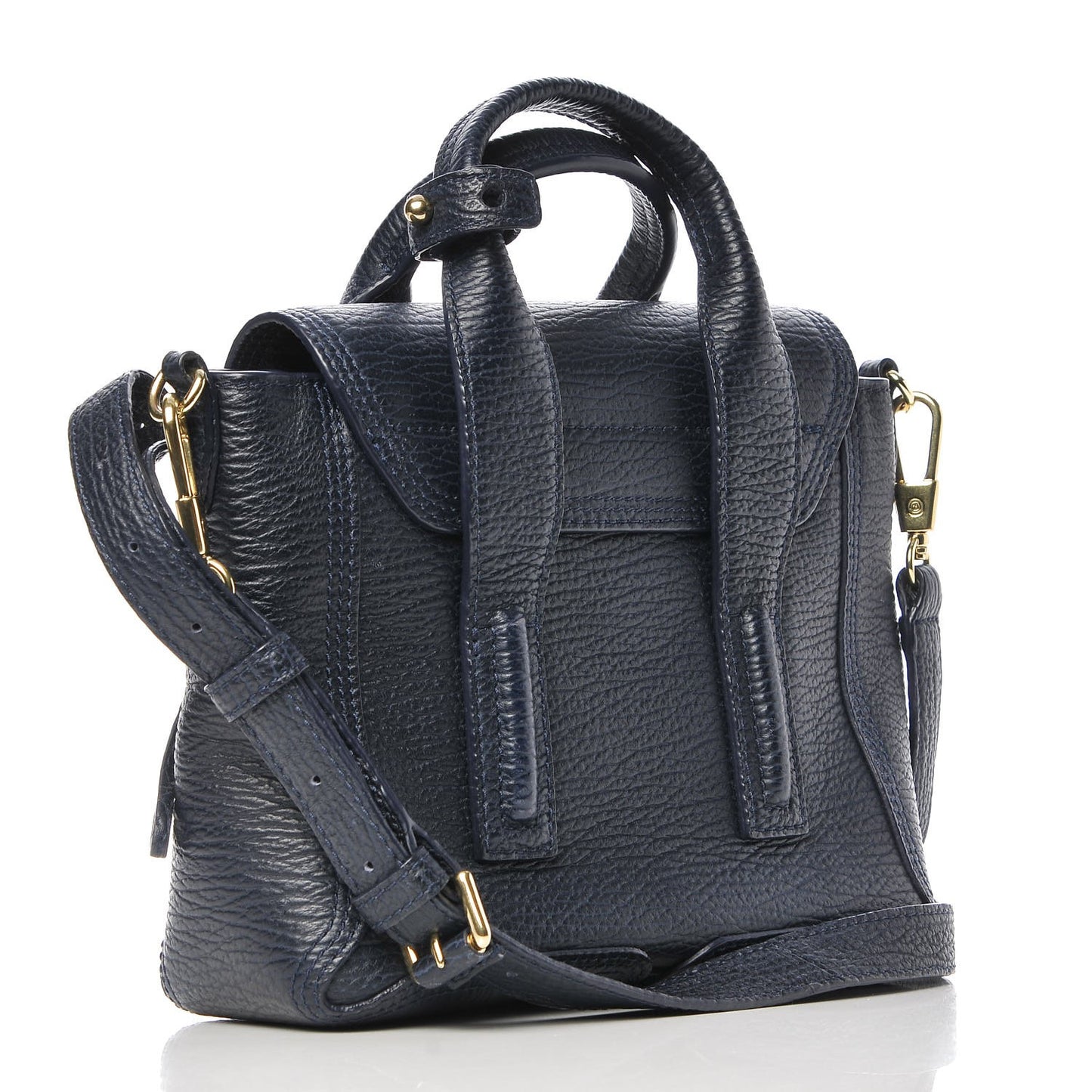 3.1 Textured Calfskin Mini Pashli Satchel Ink