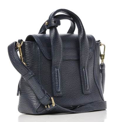 3.1 Phillip Lim 3.1 Textured Calfskin Mini Pashli Satchel Ink 3 of 8