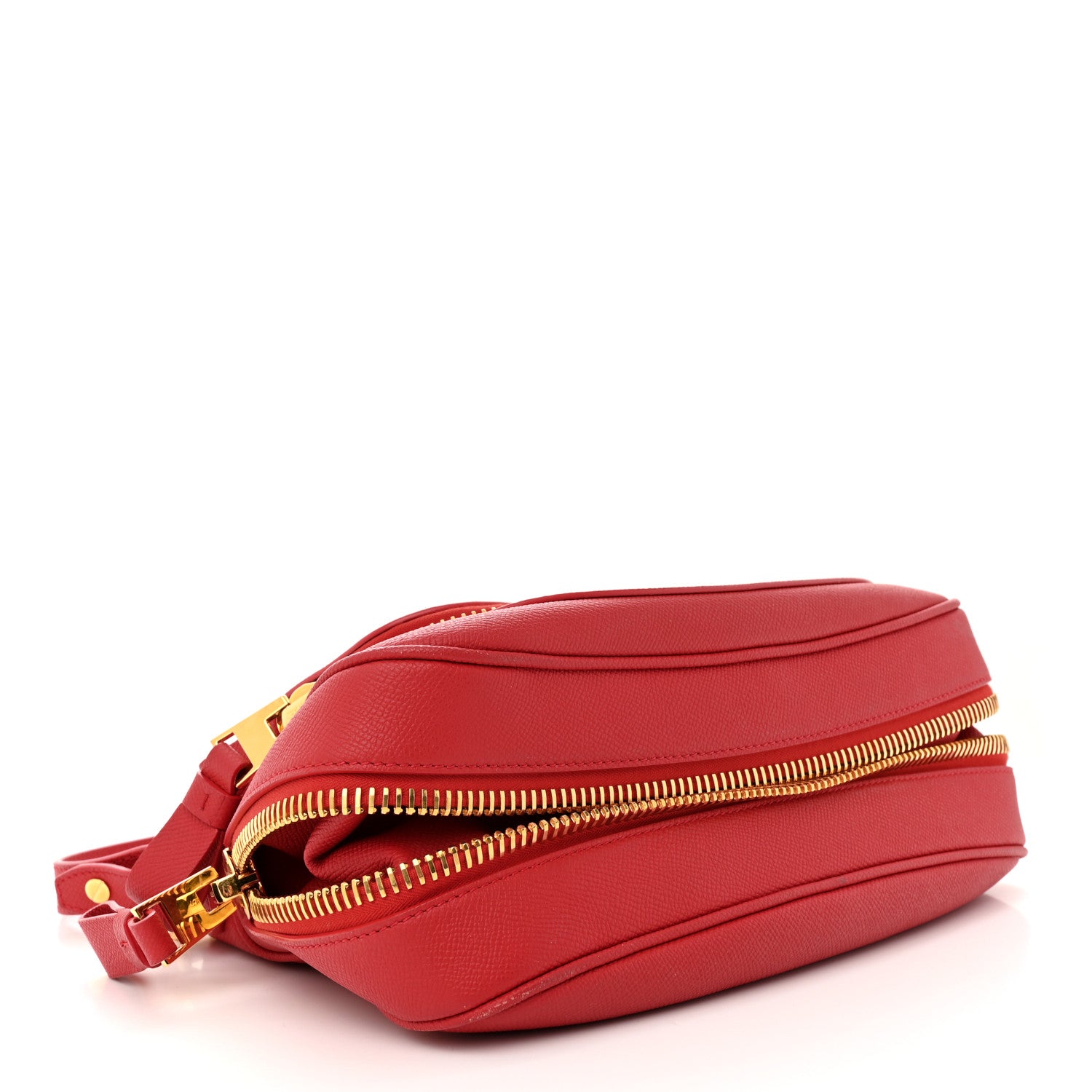 Tom Ford Grained Calfskin Medium Double Strap Jennifer Crossbody Red 4 of 12